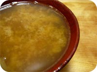 毛蟹のスープで作った鉄砲汁